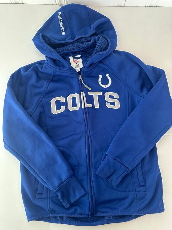 NFL Sweaters - NFL Team Apparel Indianapolis Colts Women's Full-Zip Fleece Hoodie Size M